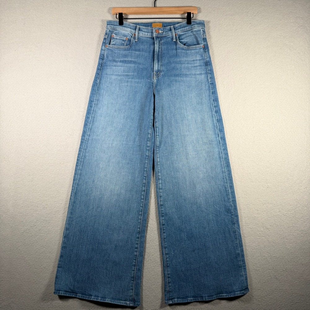 Mother The Undercover Wide Leg Jeans New Sheriff In Town Blue 29 1125-624